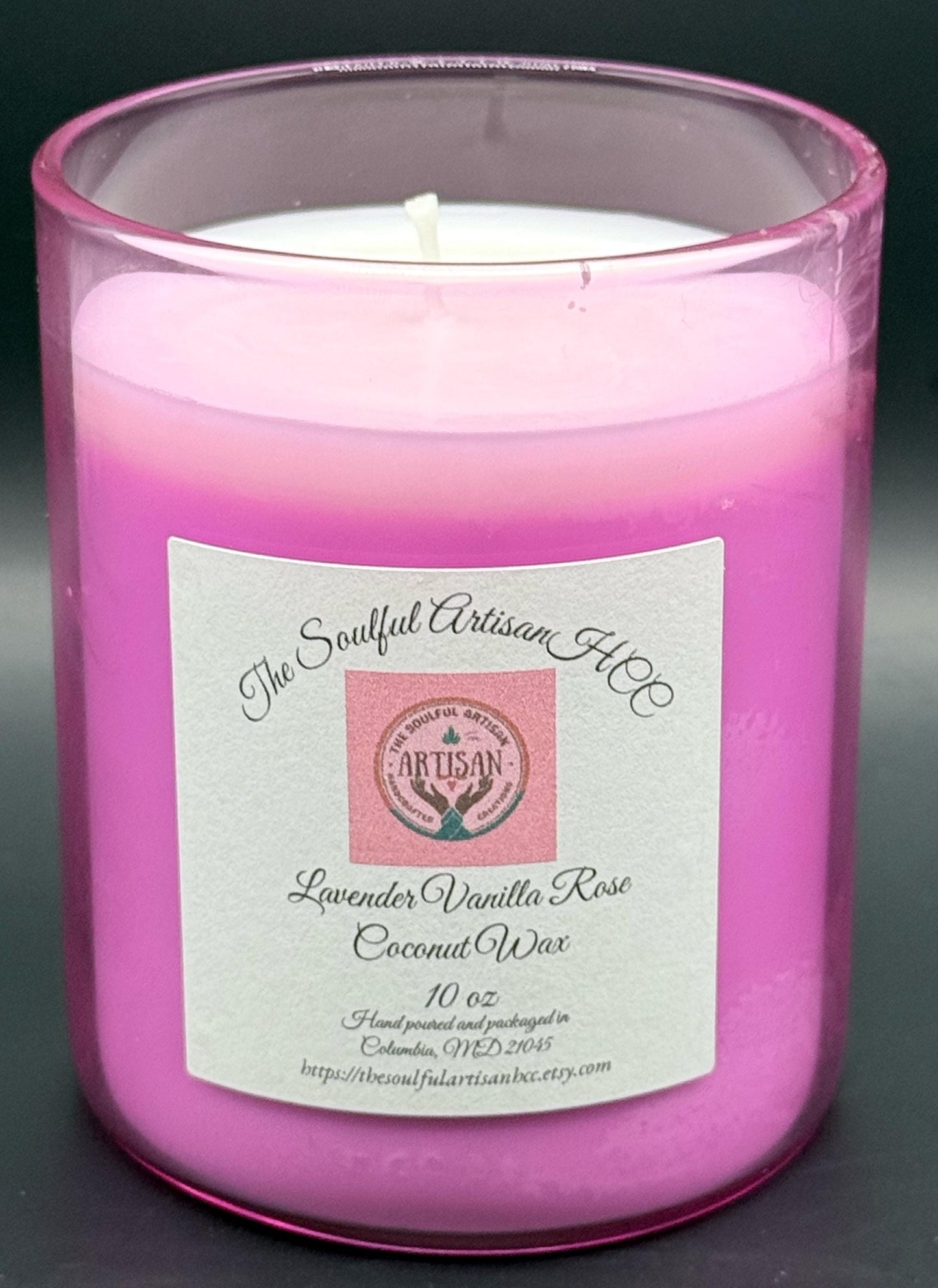 Lavender Vanilla Rose Coconut Wax Candles